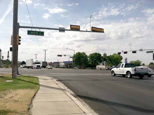 looking north main and elks